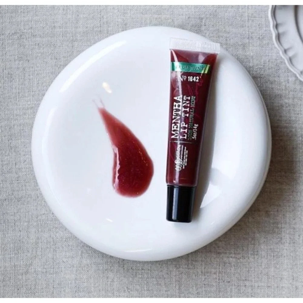 NEW 1 CO BIGELOW WOMEN MENTHA LIP TINT # 1642 PLUM MINT 100% NATURAL MINT 0.5 OZ